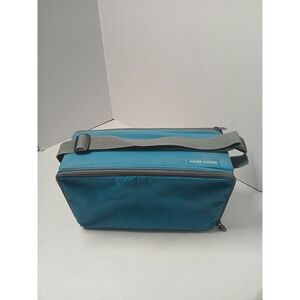 Vintage Case Logic 30 Cassette Tape Carrying Case Teal Blue Nylon Storage Strap